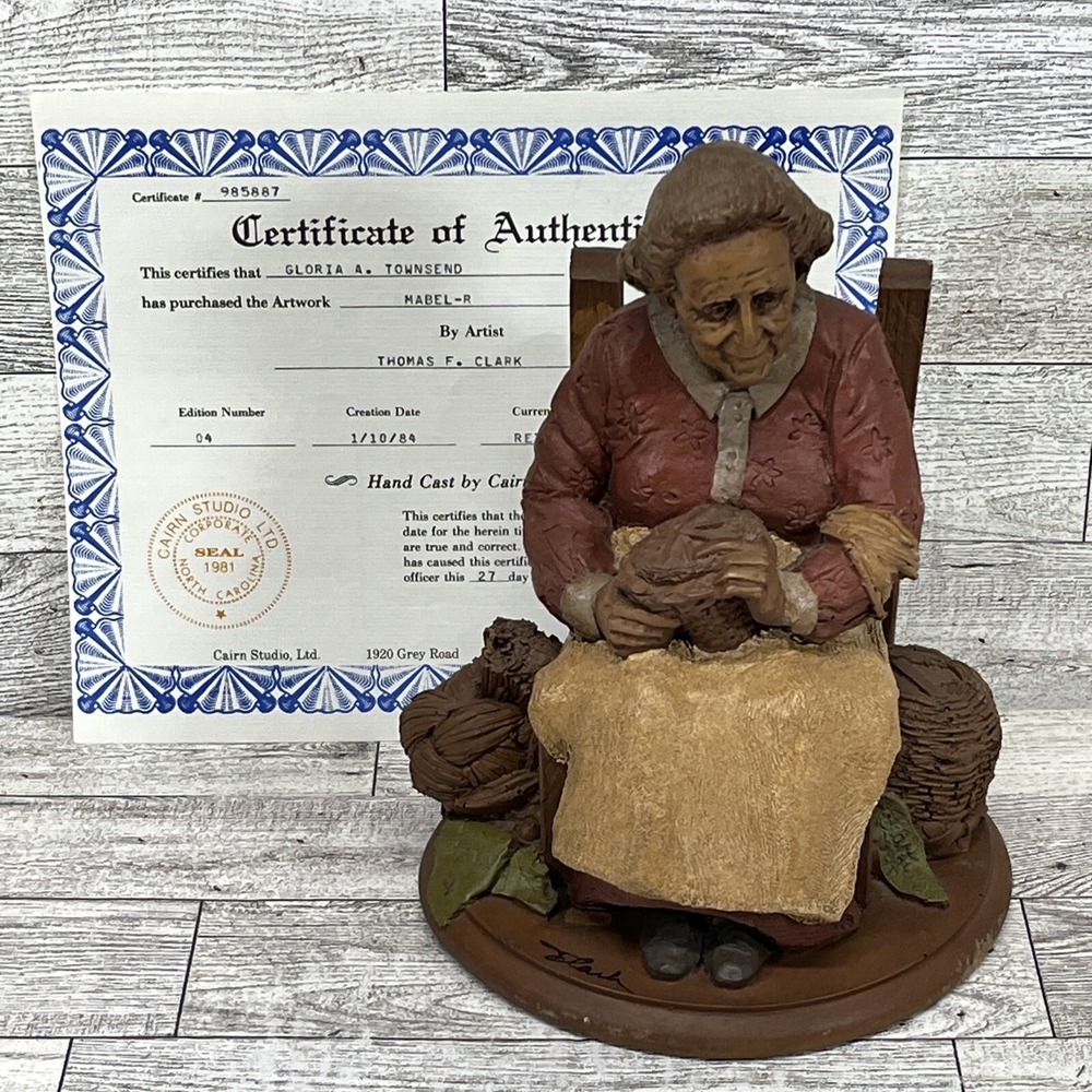Mabel-R 1984 Tom Clark Gnome Cairn Studio‎ Item #1016 Edition #4 Artist Signed